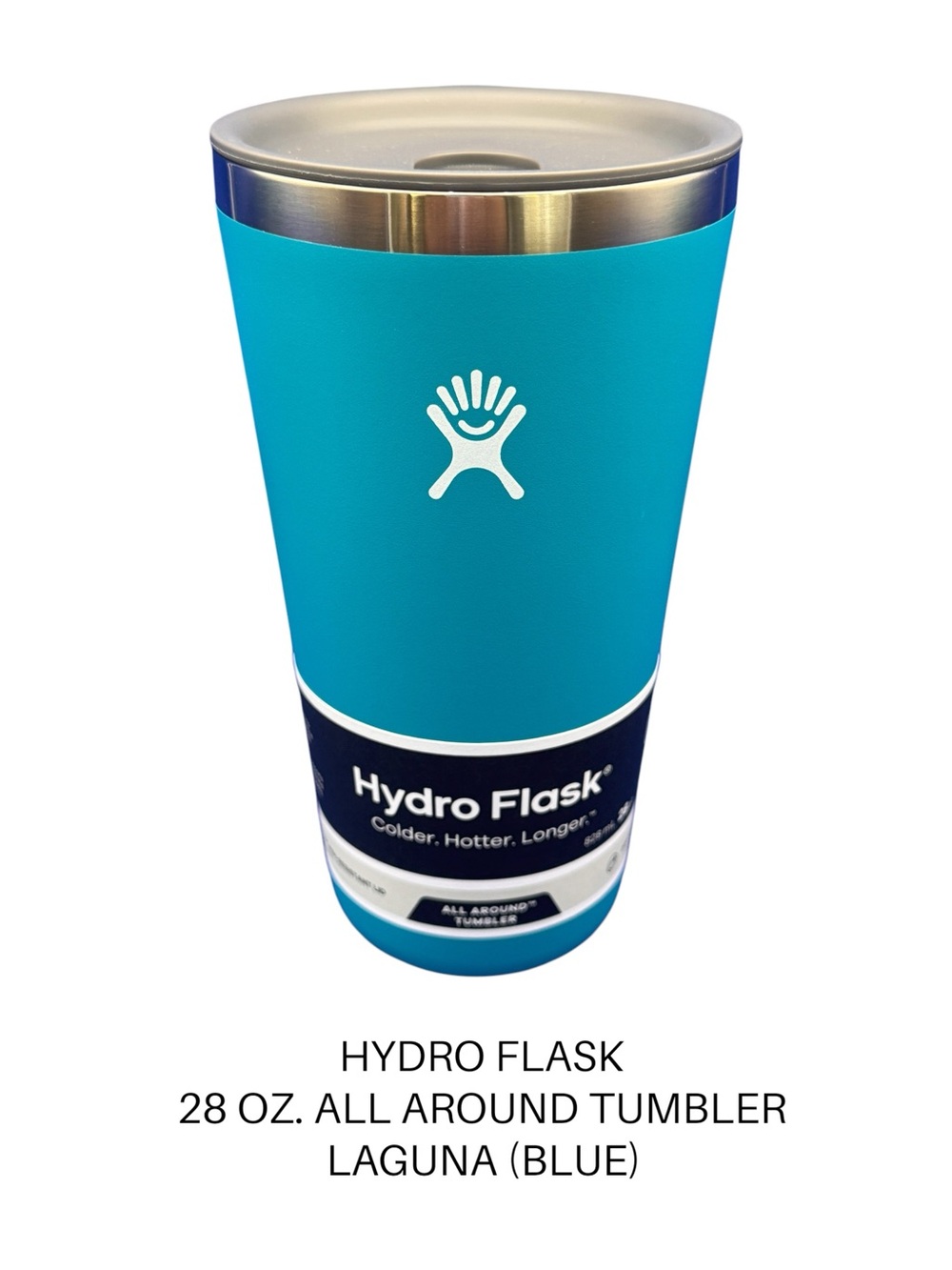 Hydro Flask All Around Tumbler 28 oz Laguna Blue w/ Closeable Lid